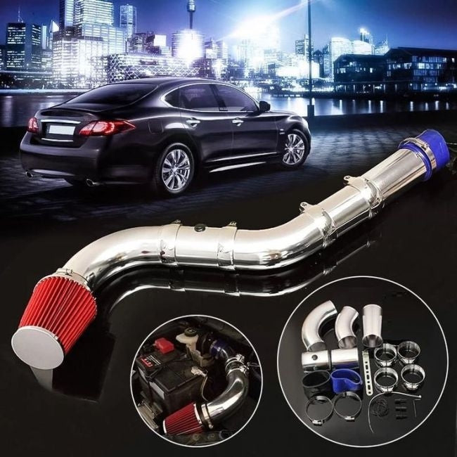 SET COMPLET PENTRU AUTO, FILTRU AER SPORT SI TUBULATURA DIN ALUMINIU