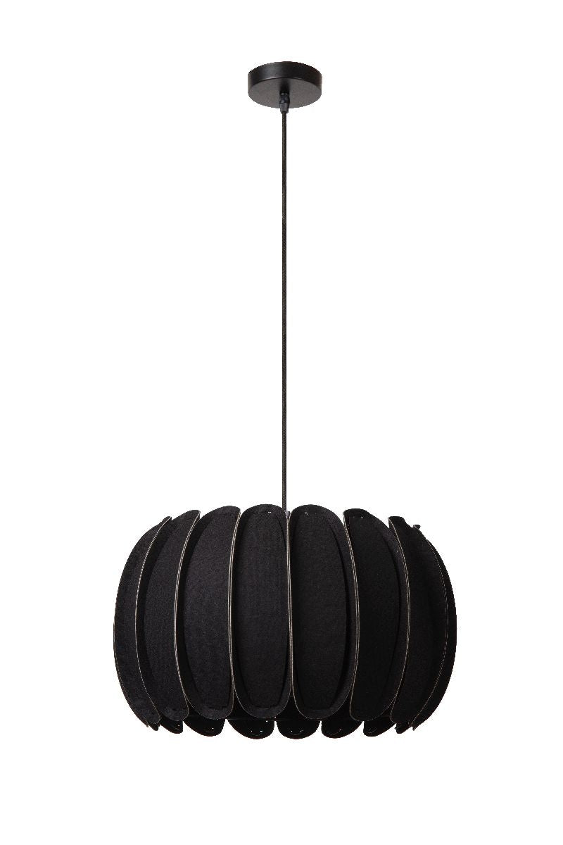 Pendul SPENCER cu Abajur din Fetru, Negru, Ø30 cm, 1 x E27