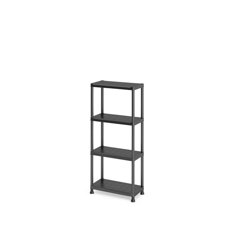 Raft plastic 4 polite, 135 x 60 x 30 cm, negru