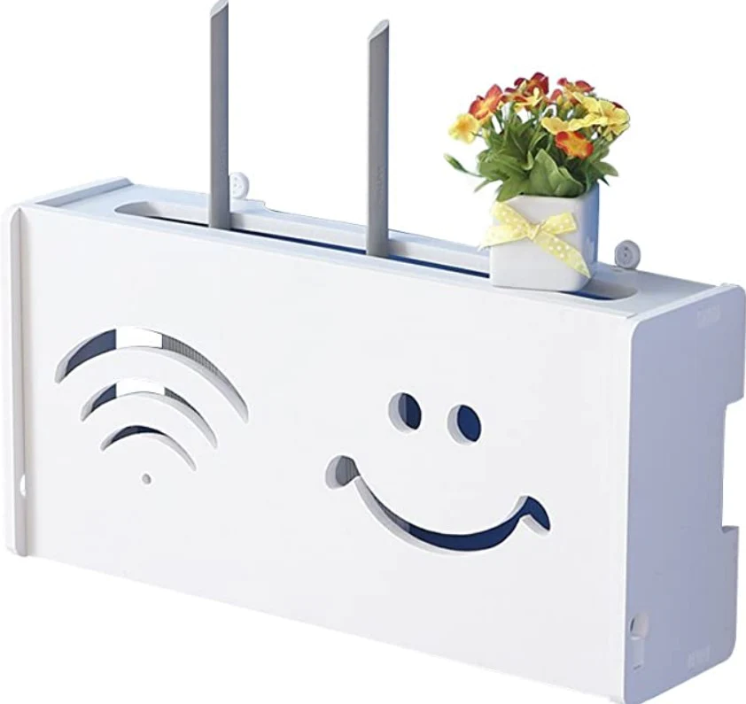 Raft suport Router Wireless, mascare cabluri