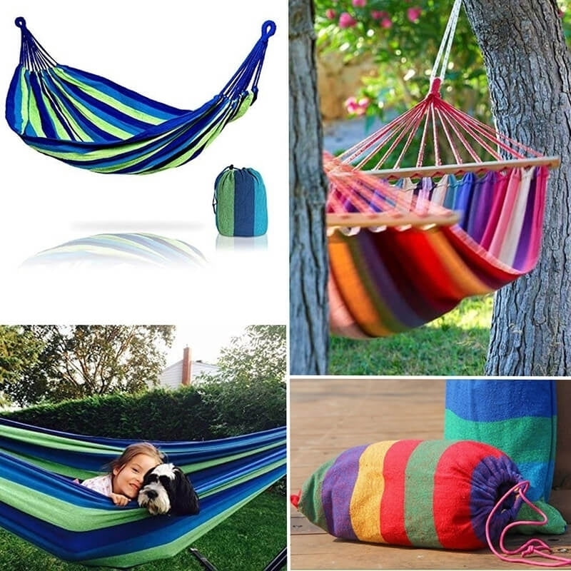 Oferta Saptamanii - Hamac Chillswing din bumbac rezistent cu husa de transport
