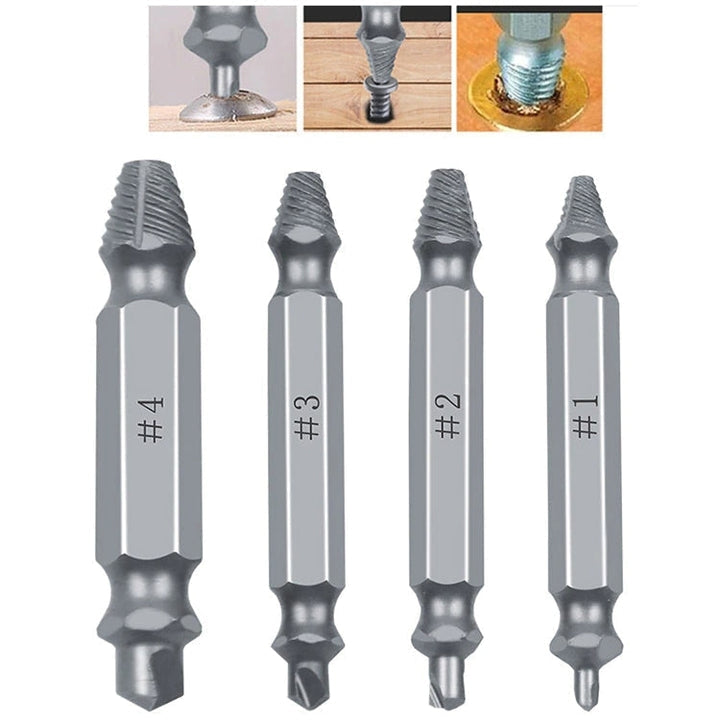 SET 4x Burghie extractoare pentru suruburi defecte sau rupte