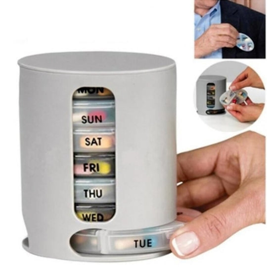 Organizator PillOrganizing pentru medicamente, cu 7 sertare