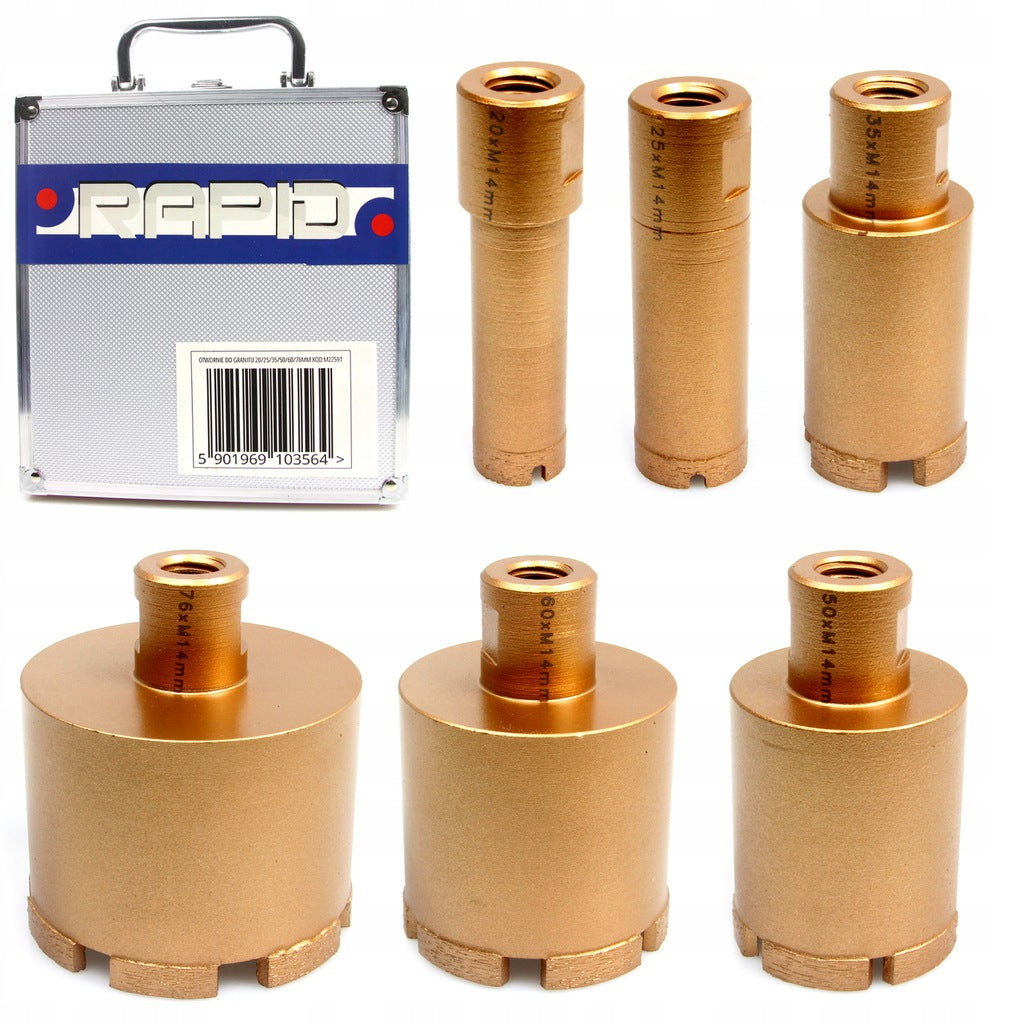 Set 6 Carote M22591, diamantate, 20-76 mm