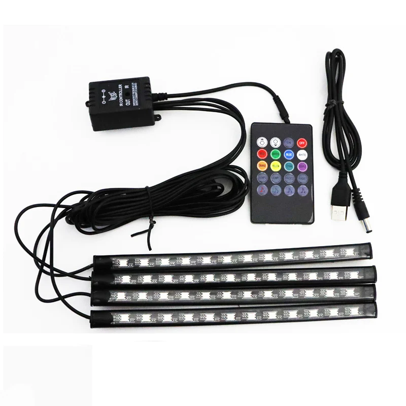 Kit Lumini LED Auto cu Telecomanda