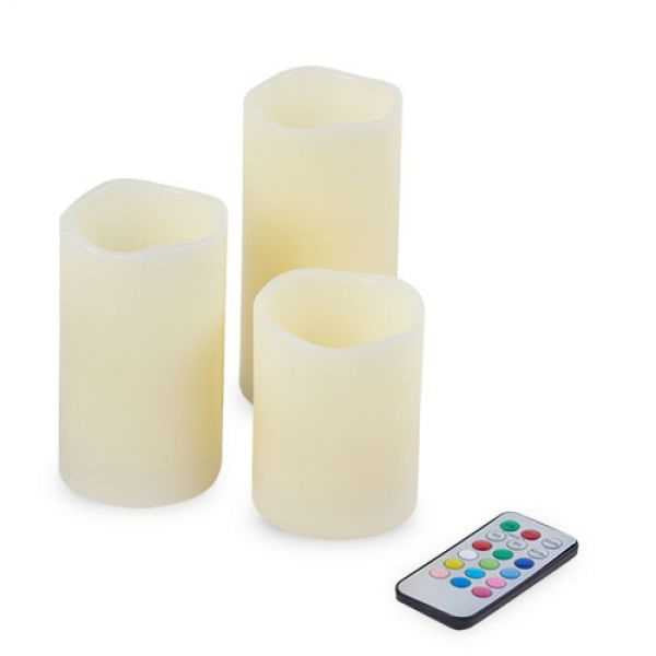Set 3 lumanari LED cu telecomanda