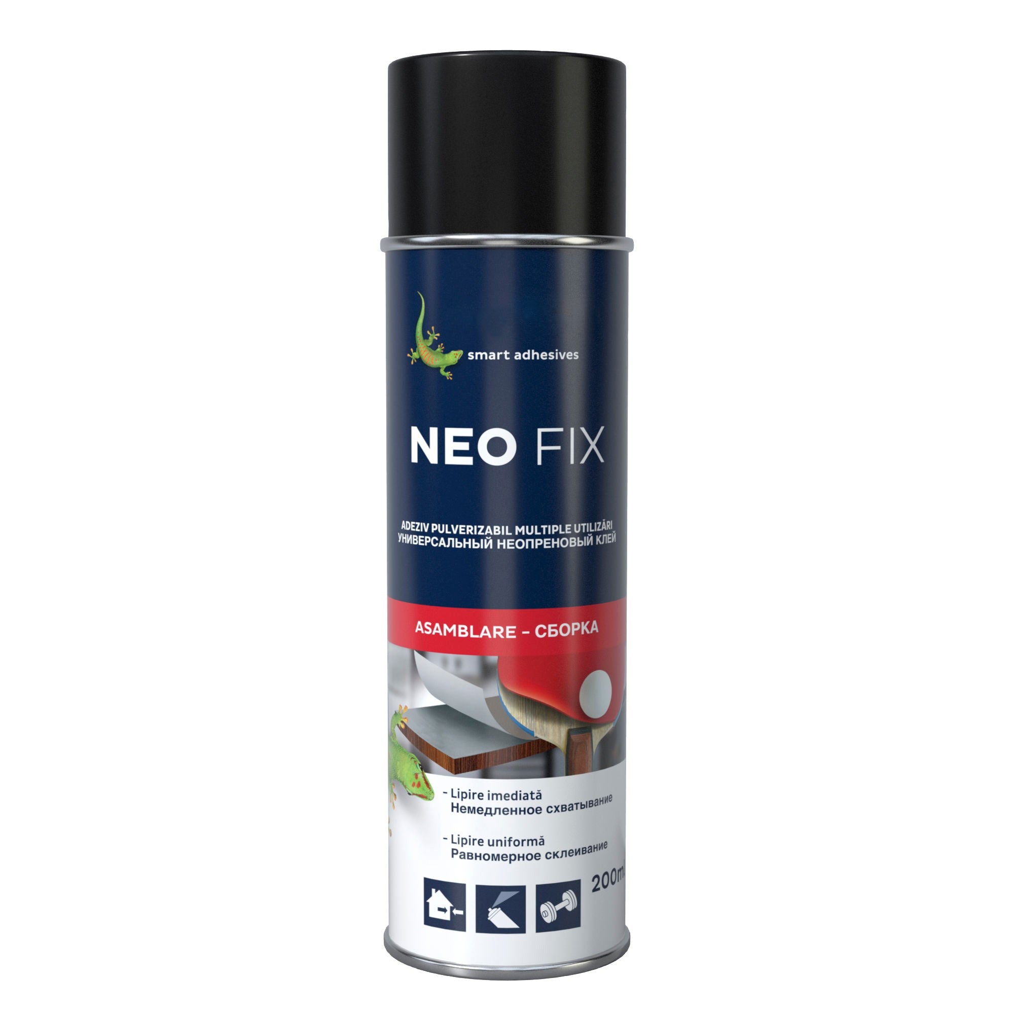 Spray Adeziv Neo Fix, pe baza de solventi, cu uscare rapida, cu rezultate imediate