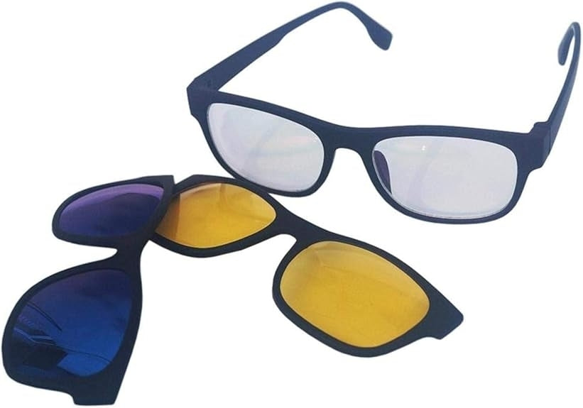 Pachet Promotional ! 1+1 Ochelari de zi cu clip magnetic 3in1, lentile polarizate HD, protecție UV