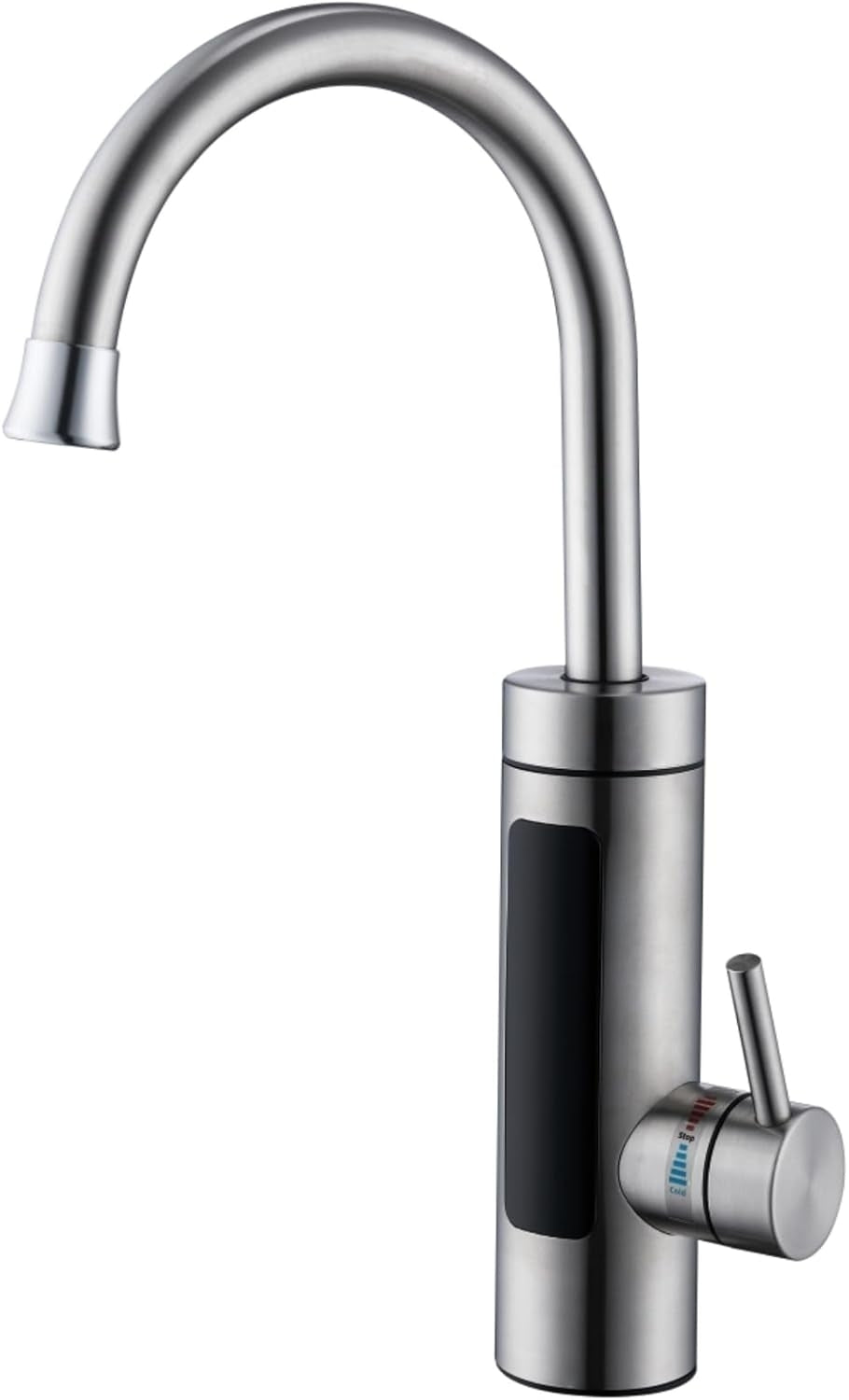 Robinet electric încălzitor instant, 230V, inox, cu LED și rotație 360°