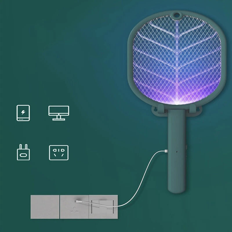 Paleta electrica reincarcabila anti tantari, insecte, cu suport