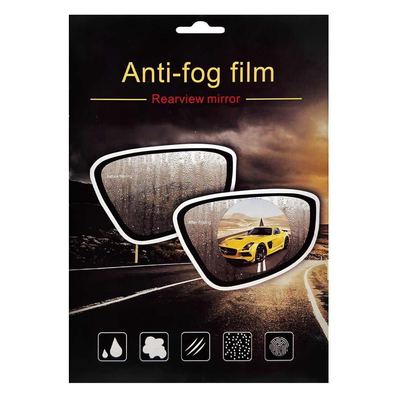 Autocolante Anti-Aburire pentru Oglinzi Auto – Set 2 Bucăți