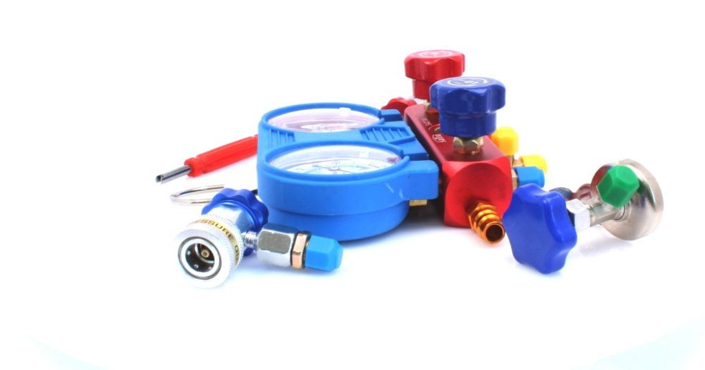Trusa testare aer conditionat kit manometre verificare incarcare freon