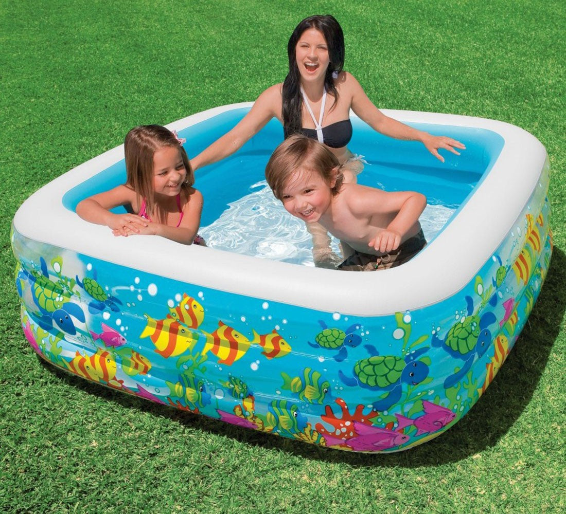 Piscina gonflabila Aquarium Intex 57471 159x159x50 cm