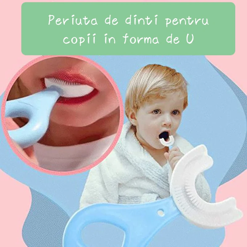 Periuta de dinti pentru copii circulara 1 + 1 GRATIS