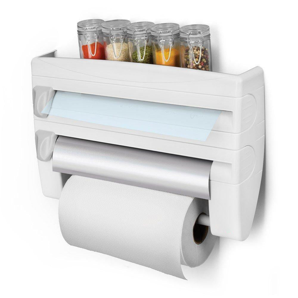 Dispenser triplu folie aluminiu,folie strech si rola servetele.