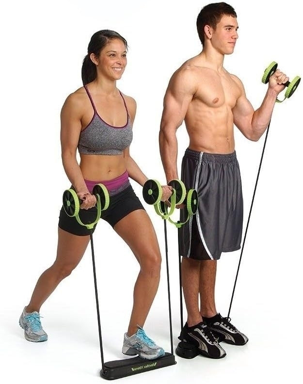 RevoFlex Xtreme – Aparat fitness pentru abdomen și core, 6 niveluri rezistență, 44 exerciții