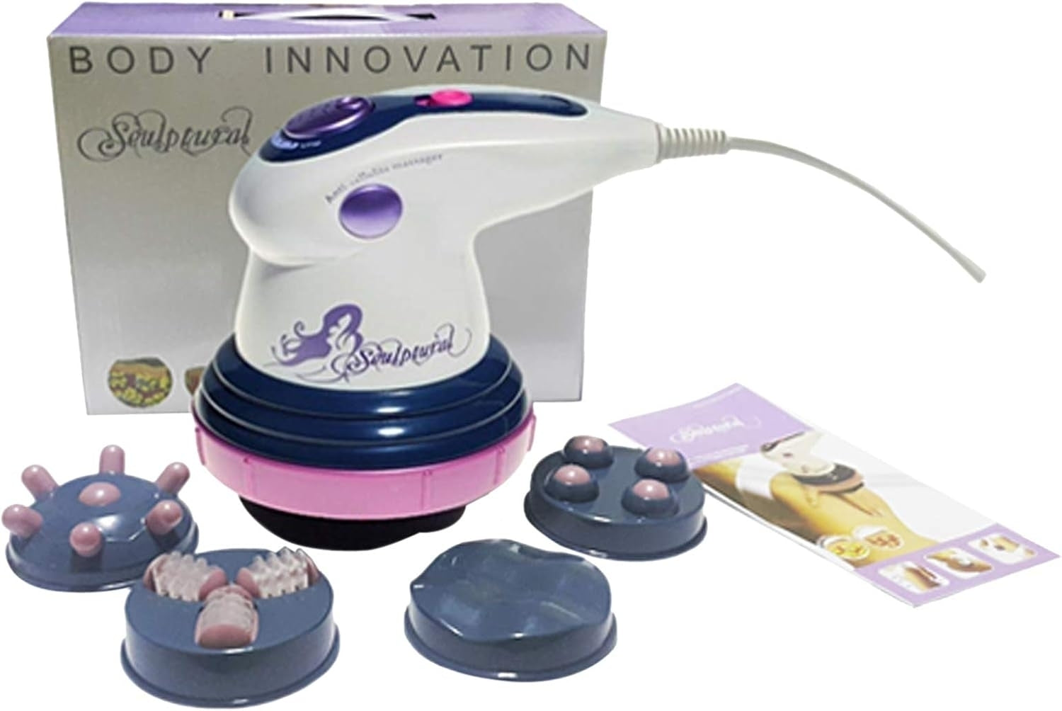 Aparat de masaj Body Innovation, 4 capete de masaj