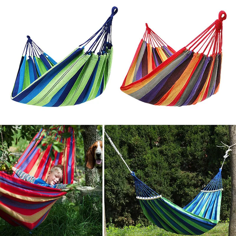 Oferta Saptamanii - Hamac Chillswing din bumbac rezistent cu husa de transport