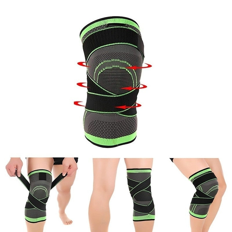 Genunchieră sport elastică, cu bandă reglabilă, pentru susținere și protecție