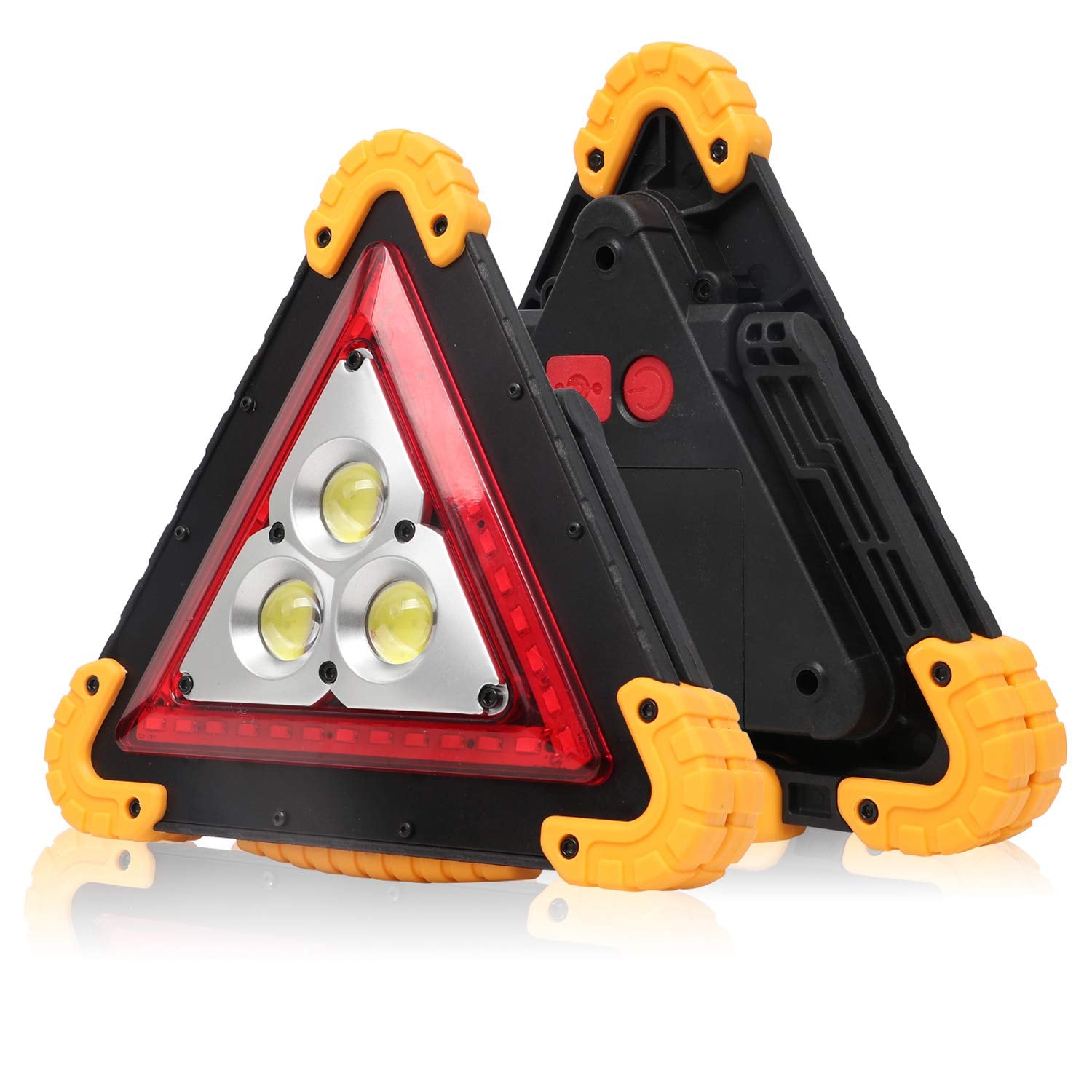 Lanterna de avertizare tip triunghi cu 3 LED-uri COB
