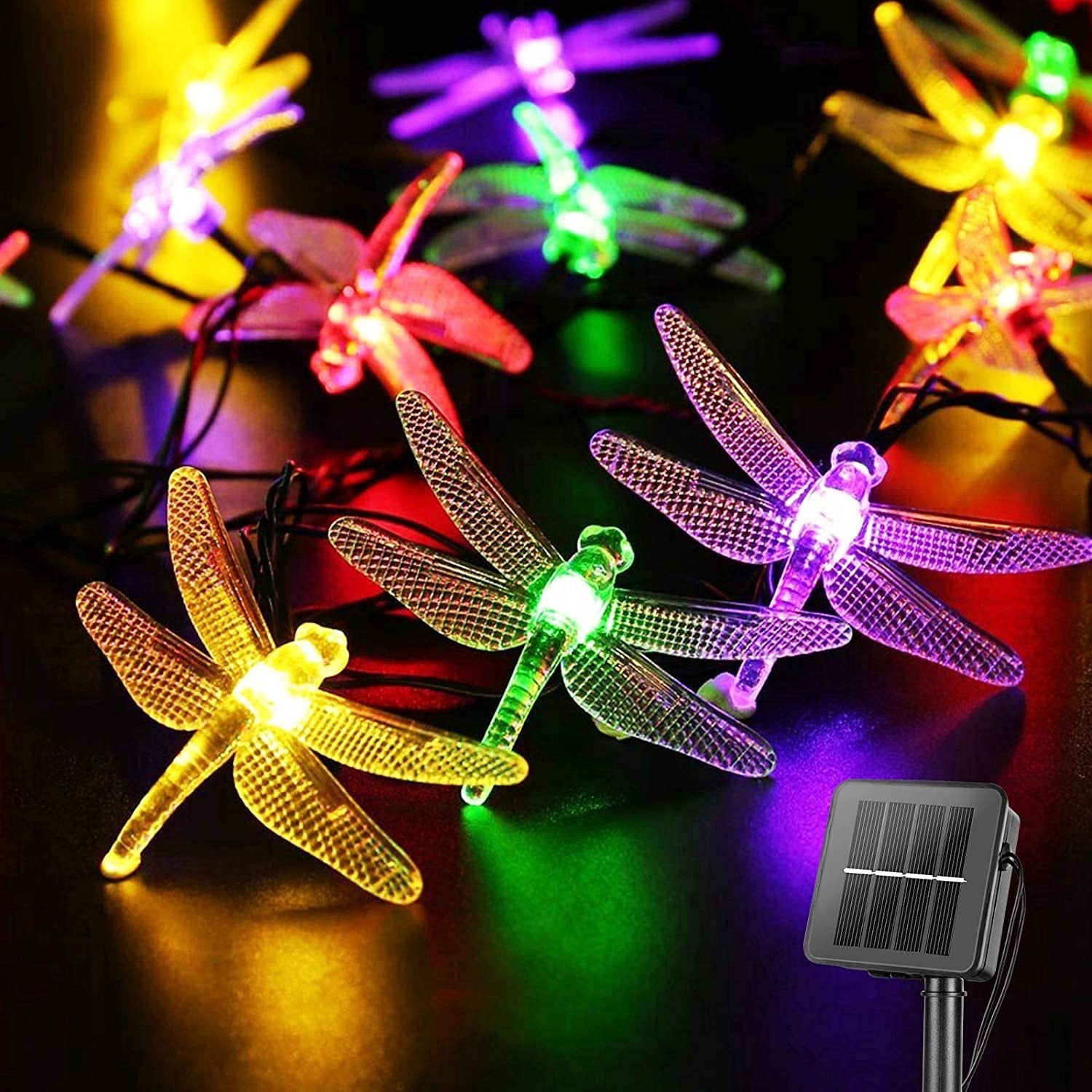 Candelabru solar pentru gradina tip libelula/colibri candelabru