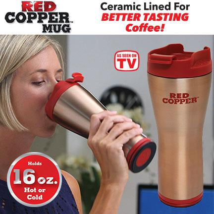 Termos Red Copper cu Smart grip si interior ceramic