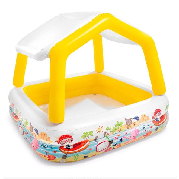 Piscina gonflabila cu acoperis, pentru copii, Intex 57470, 157×157×122