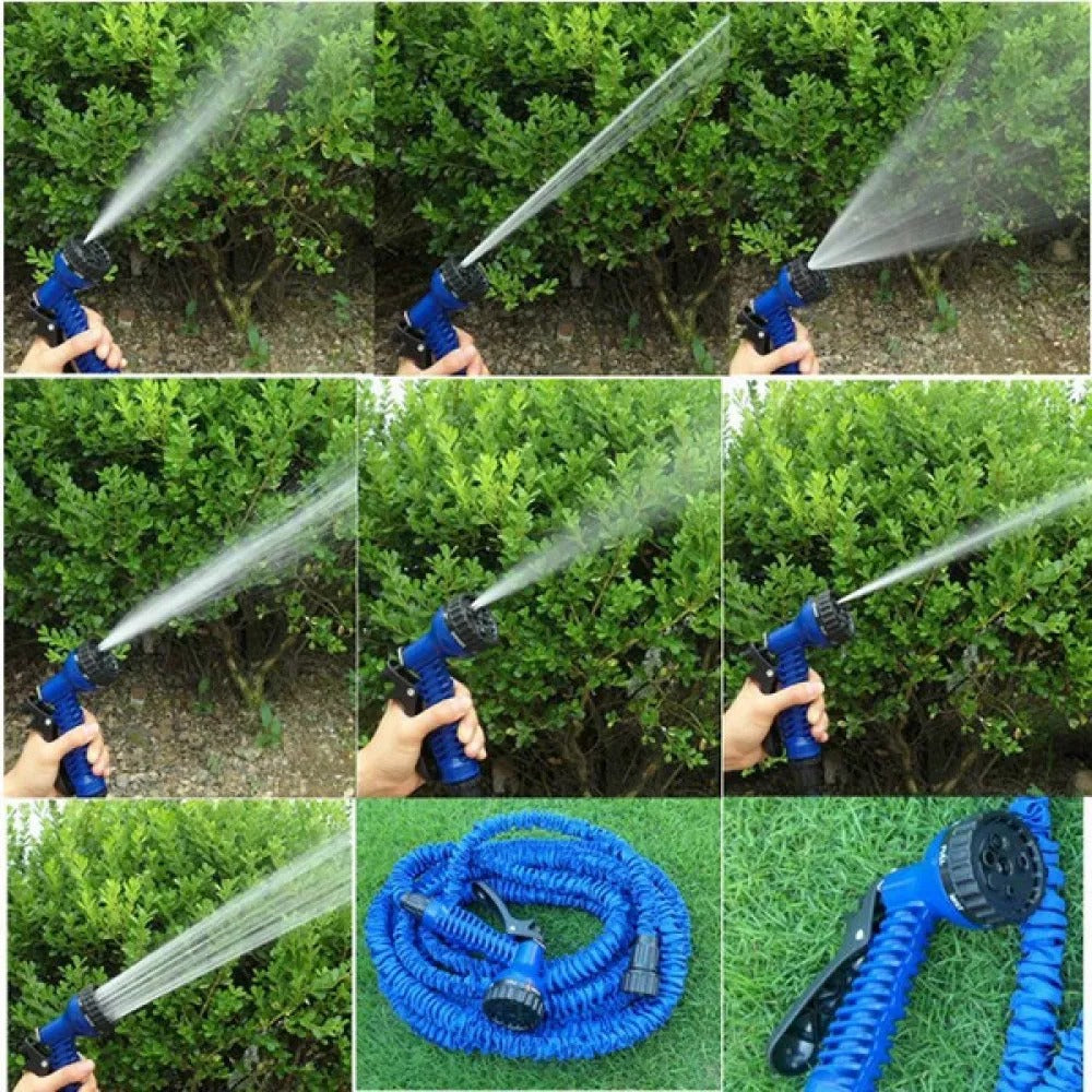 Furtun de gradina expandabil, Xhose Magic cu conectori si Pistol 7 tipuri de jet, 15-60 Metri