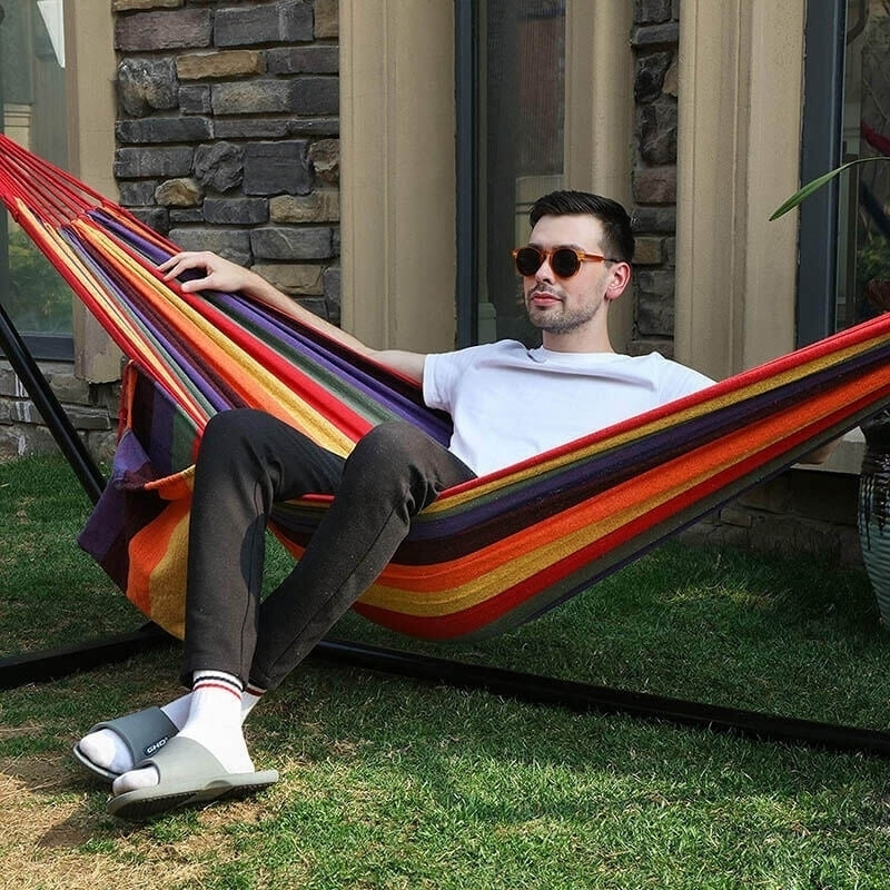 Oferta Saptamanii - Hamac Chillswing din bumbac rezistent cu husa de transport