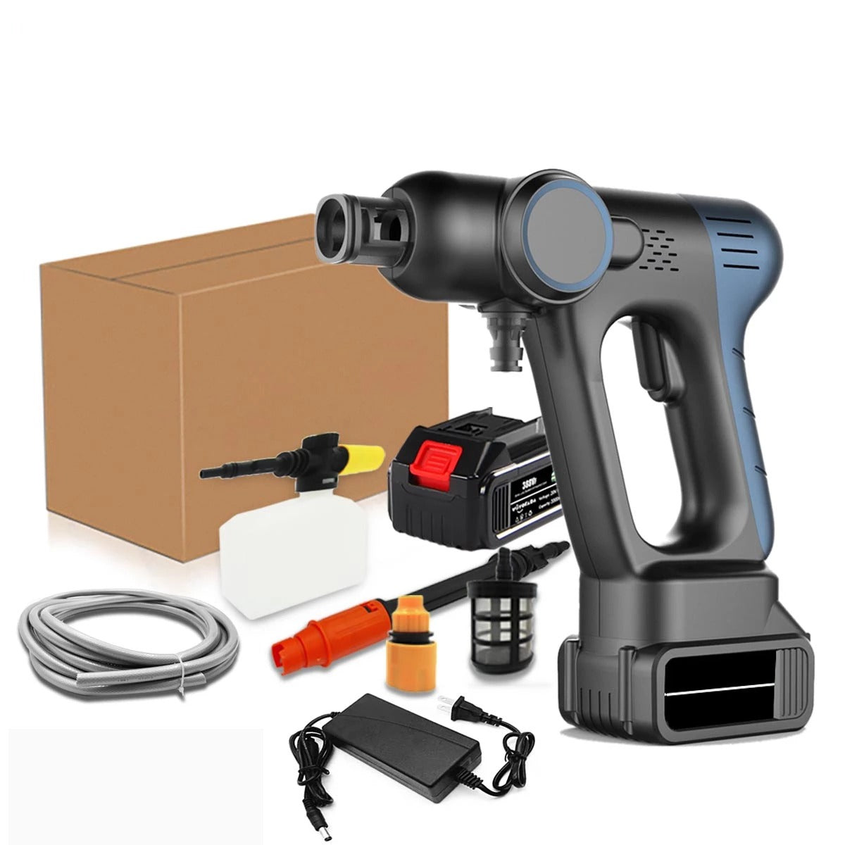 Aparat de spalat cu presiune mobil cu acumulator si incarcator