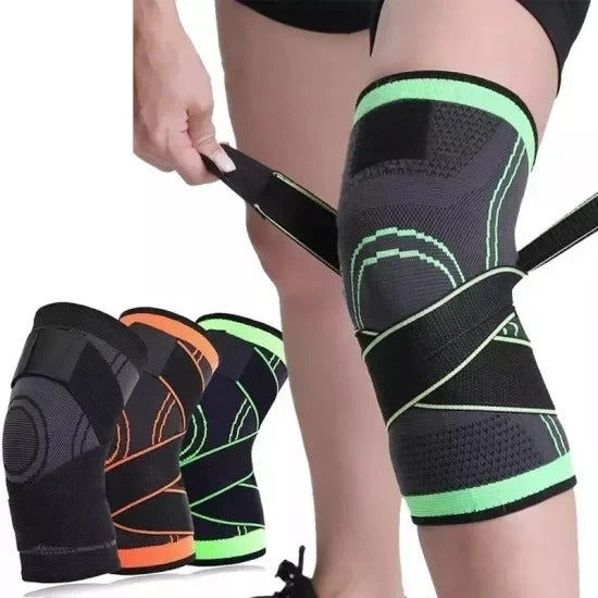 Genunchieră sport elastică, cu bandă reglabilă, pentru susținere și protecție