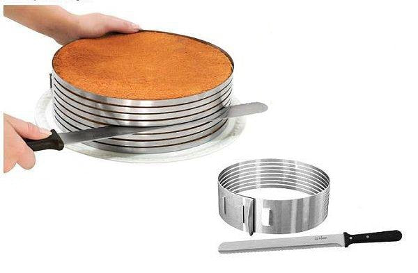 Inel ajustabil Hoffner 3313 din inox pentru tort