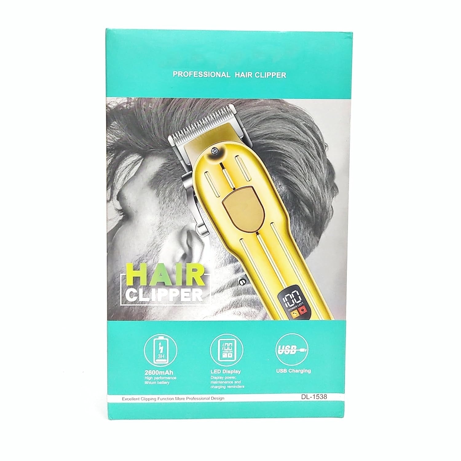 Mașină de tuns Daling DL-1538, display digital, 2600mAh, autonomie 180 min