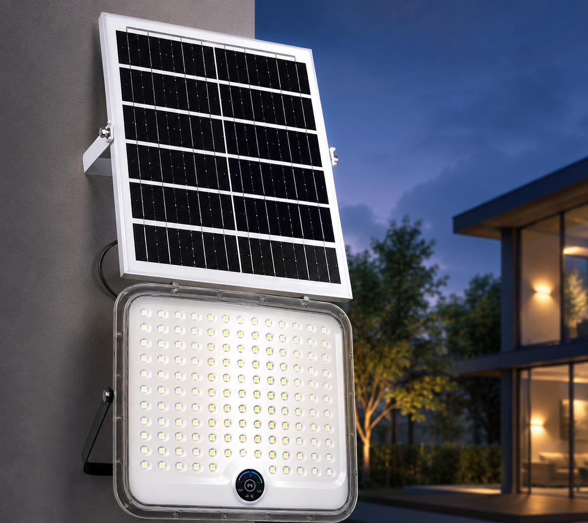 Proiector LED Solar 400W cu Panou Solar Separat, IP65, pentru Exterior