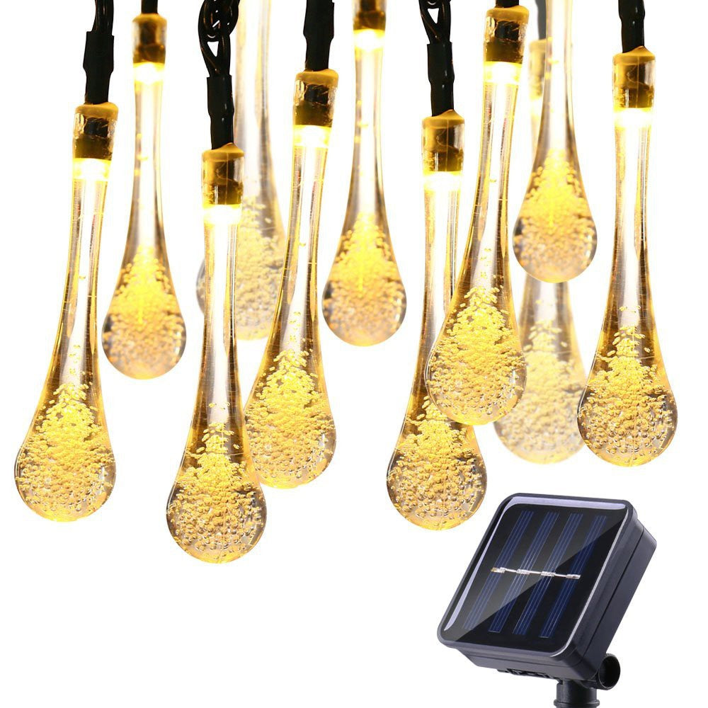 Instalatie 30 de beculete pentru exterior alimentare solara tip Lacrima