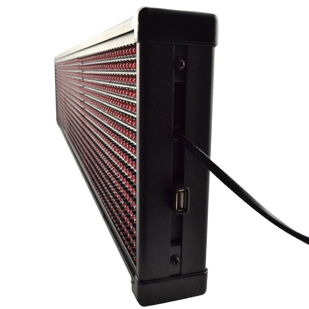 Reclama luminoasa, afisaj LED, personalizabila pentru exterior-interior, 100x20cm