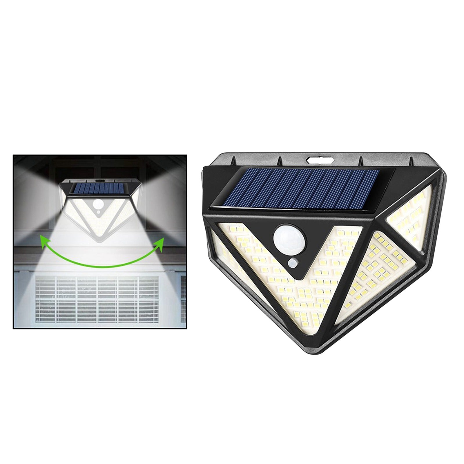 Lampa Solara triunghiulara, cu senzor de miscare, 3 moduri de iluminare