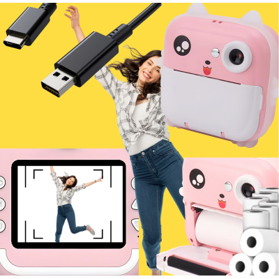 Aparat Foto Instant pentru Copii – FULL HD, 48MP, 10 Role, Jocuri și Player Muzical