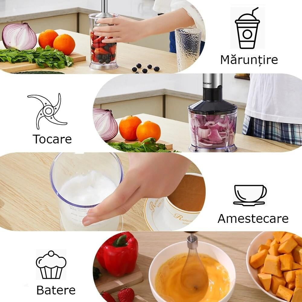 Set Blender Multifuncțional 5 în 1 ACL-340R – Puternic, Versatil și Ușor de Utilizat