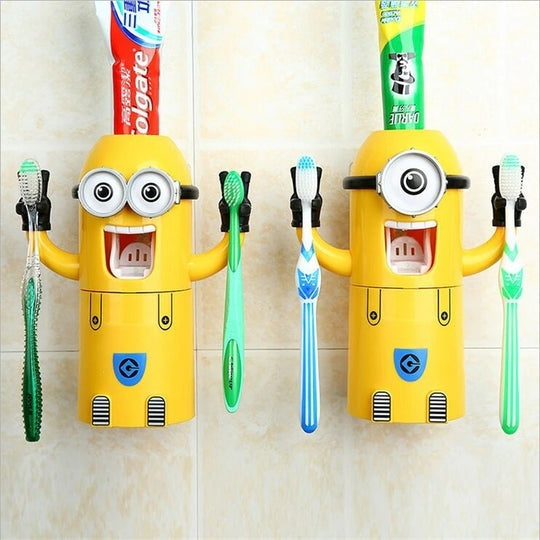 Dozator pentru Pasta de dinti, 3 in 1, in forma de Minion