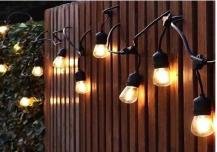 Ghirlandă Luminoasă Exterior 10 m cu 20 Becuri LED, Lumină Caldă 3000K, IP44