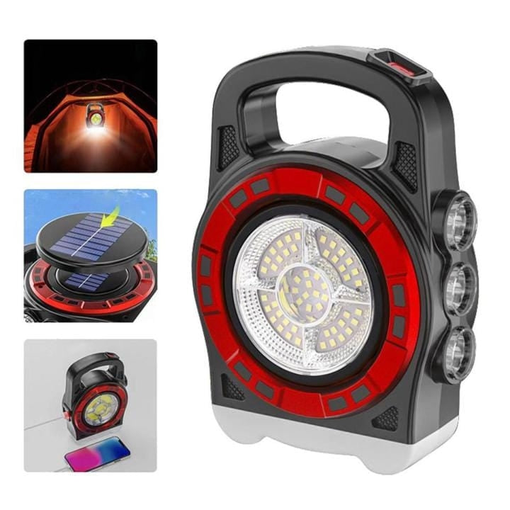 LANTERNA CU INCARCARE SOLARA SAU USB LED, 2 MODURI DE ILUMINARE, FUNCTIE POWER BANK