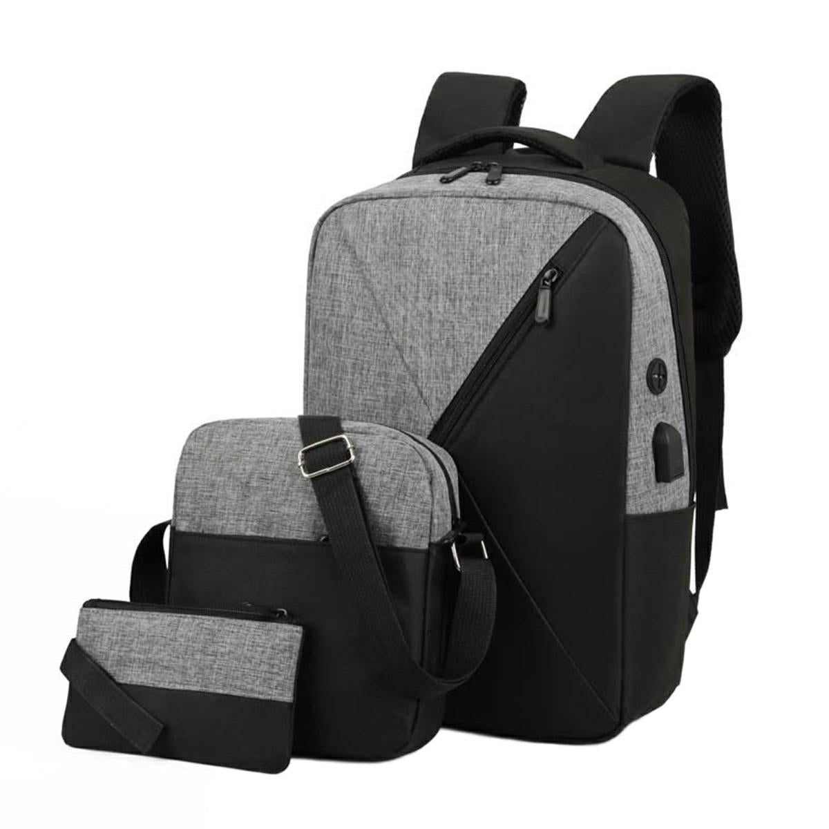Set Rucsac 3 in 1, cu incarcare USB