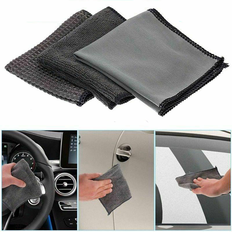 Set 9in1 pentru detailing auto, laveta microfibra, paduri polish, burete de spalat si perie curatare jante