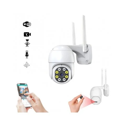 Set X2 Camera supraveghere WIFI, interior / exterior, Rotativa, Cu Detectare Miscare 360