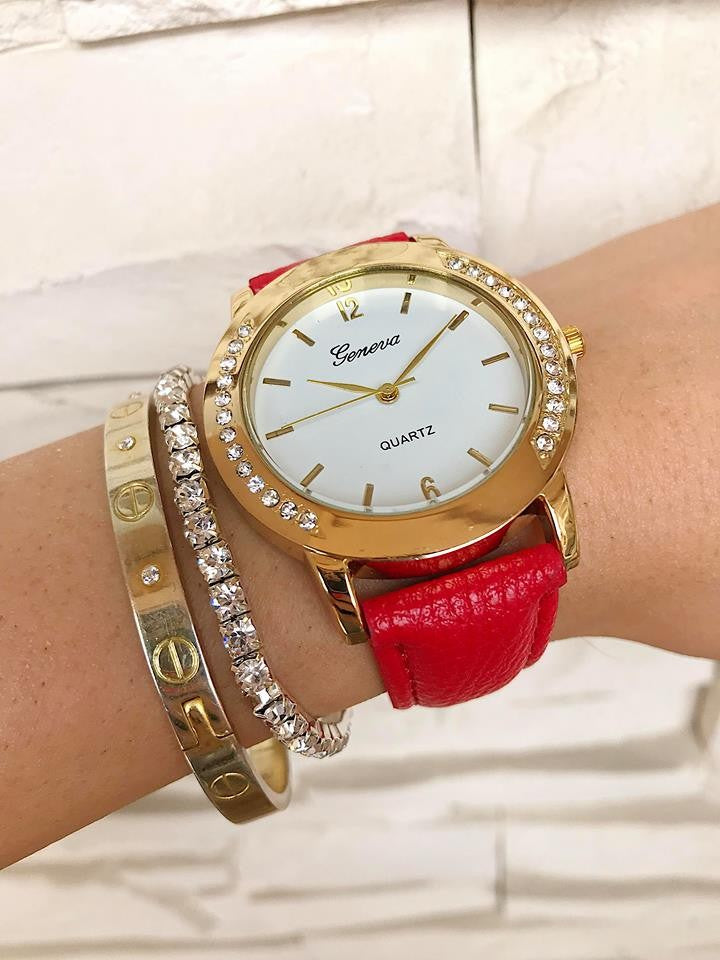 Ceas de dama Christal Classic curea piele PU