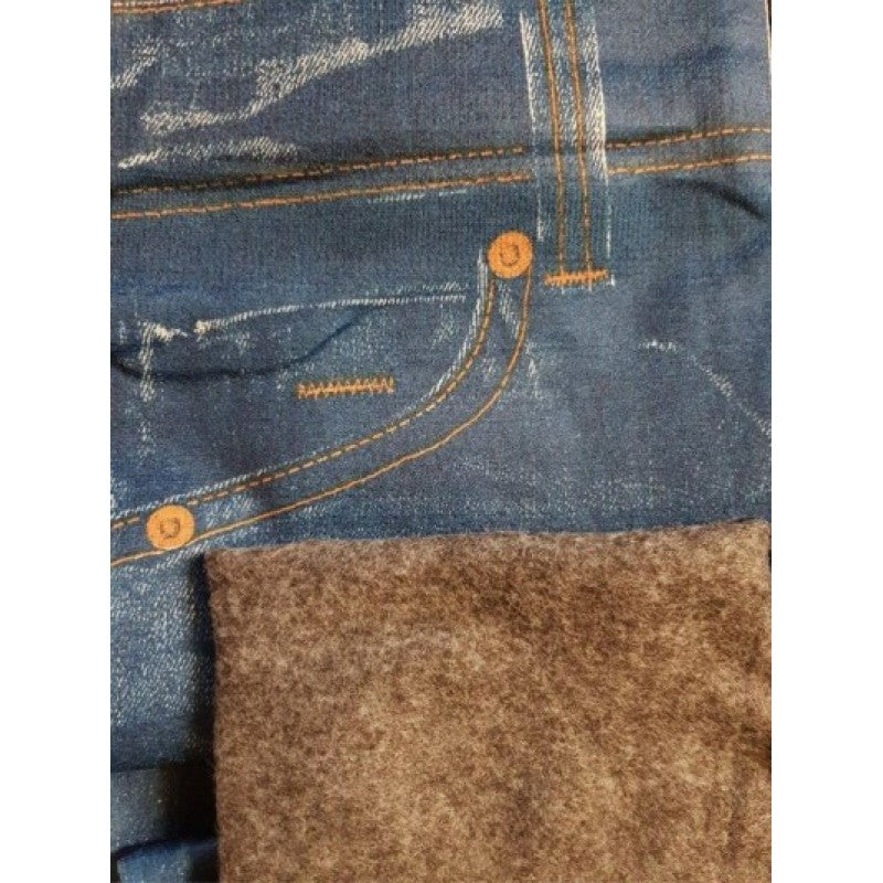 Set 2 perechi colanti tip jeans imblaniti STOC LIMITAT