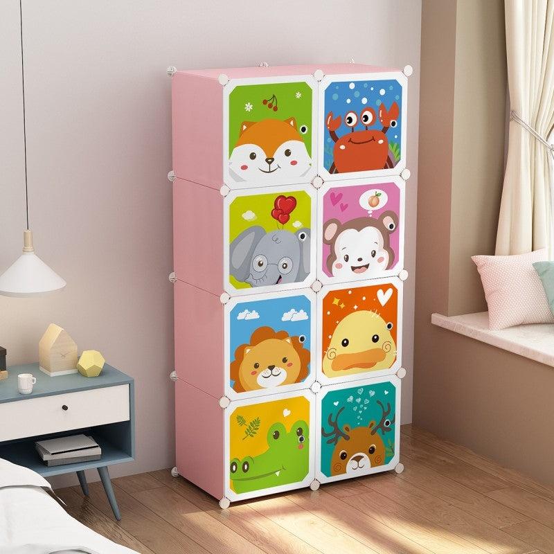 Dulap modular PVC pentru copii - Organizare și distracție în 8 compartimente