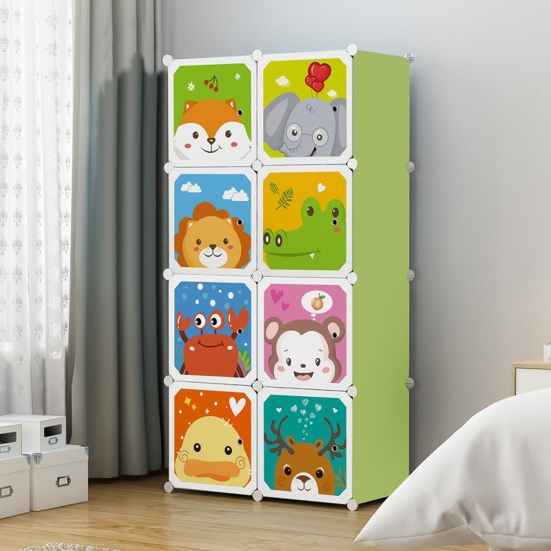 Dulap modular PVC pentru copii - Organizare și distracție în 8 compartimente