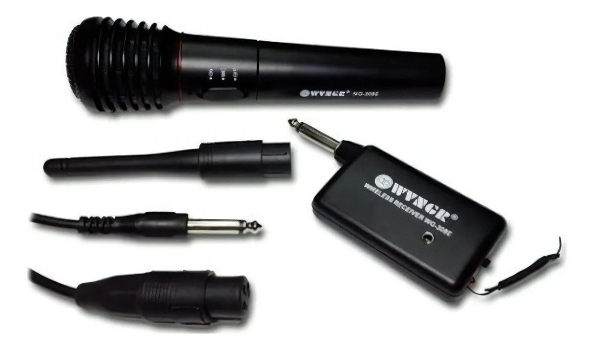 Microfon wireless profesional 2 în 1 cu cablu și receptor Wi-Fi WG-308E